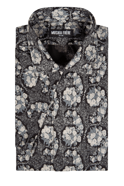 Black and Tan Floral